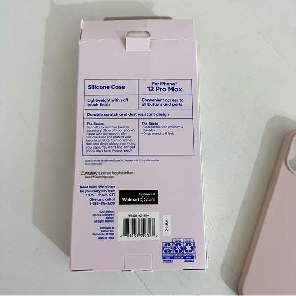 iPhone 12 pro max silicone case in light pink - Picture 3 of 6